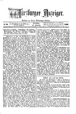 Würzburger Anzeiger (Neue Würzburger Zeitung) Samstag 14. Februar 1863