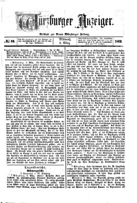 Würzburger Anzeiger (Neue Würzburger Zeitung) Mittwoch 4. März 1863