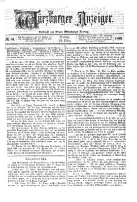 Würzburger Anzeiger (Neue Würzburger Zeitung) Montag 23. März 1863