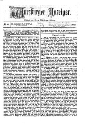 Würzburger Anzeiger (Neue Würzburger Zeitung) Freitag 27. März 1863