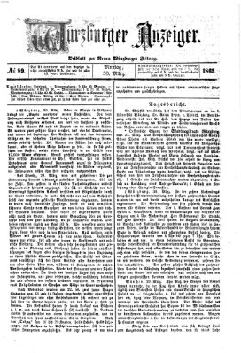 Würzburger Anzeiger (Neue Würzburger Zeitung) Montag 30. März 1863