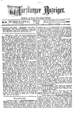 Würzburger Anzeiger (Neue Würzburger Zeitung) Mittwoch 1. April 1863