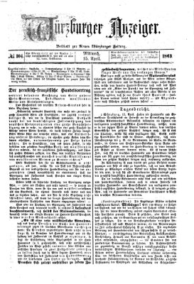 Würzburger Anzeiger (Neue Würzburger Zeitung) Mittwoch 15. April 1863