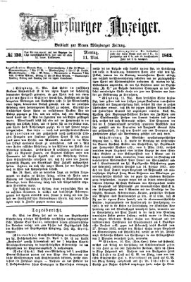 Würzburger Anzeiger (Neue Würzburger Zeitung) Montag 11. Mai 1863