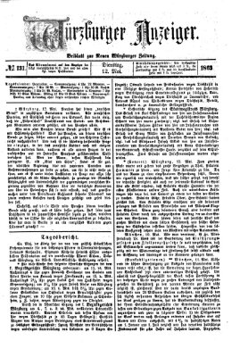 Würzburger Anzeiger (Neue Würzburger Zeitung) Dienstag 12. Mai 1863