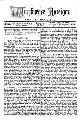 Würzburger Anzeiger (Neue Würzburger Zeitung) Donnerstag 14. Mai 1863