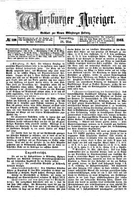 Würzburger Anzeiger (Neue Würzburger Zeitung) Donnerstag 21. Mai 1863