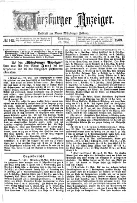 Würzburger Anzeiger (Neue Würzburger Zeitung) Samstag 23. Mai 1863