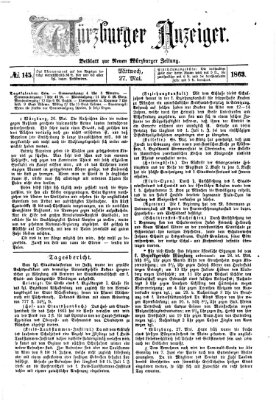 Würzburger Anzeiger (Neue Würzburger Zeitung) Mittwoch 27. Mai 1863