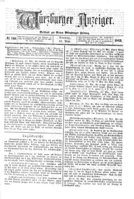 Würzburger Anzeiger (Neue Würzburger Zeitung) Sonntag 31. Mai 1863