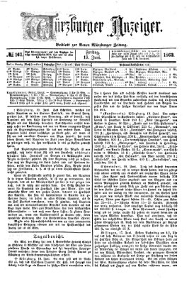 Würzburger Anzeiger (Neue Würzburger Zeitung) Freitag 19. Juni 1863