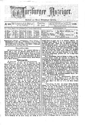 Würzburger Anzeiger (Neue Würzburger Zeitung) Samstag 20. Juni 1863