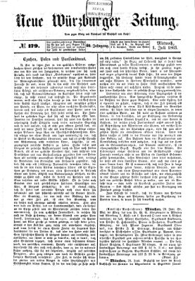 Neue Würzburger Zeitung Mittwoch 1. Juli 1863