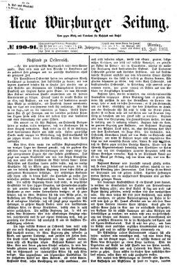 Neue Würzburger Zeitung Montag 13. Juli 1863