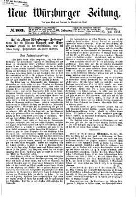 Neue Würzburger Zeitung Samstag 25. Juli 1863