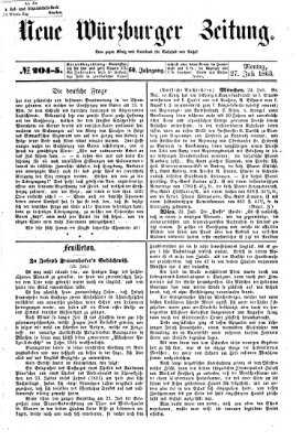 Neue Würzburger Zeitung Montag 27. Juli 1863