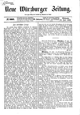 Neue Würzburger Zeitung Mittwoch 29. Juli 1863