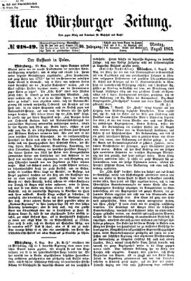 Neue Würzburger Zeitung Montag 10. August 1863