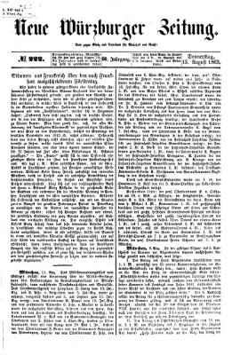 Neue Würzburger Zeitung Donnerstag 13. August 1863