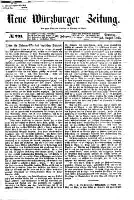 Neue Würzburger Zeitung Samstag 22. August 1863