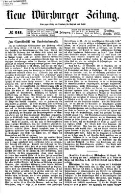 Neue Würzburger Zeitung Dienstag 1. September 1863