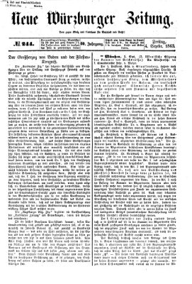 Neue Würzburger Zeitung Freitag 4. September 1863