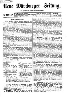 Neue Würzburger Zeitung Montag 7. September 1863