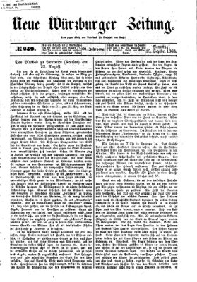 Neue Würzburger Zeitung Samstag 19. September 1863