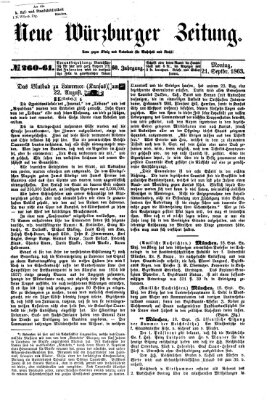 Neue Würzburger Zeitung Montag 21. September 1863