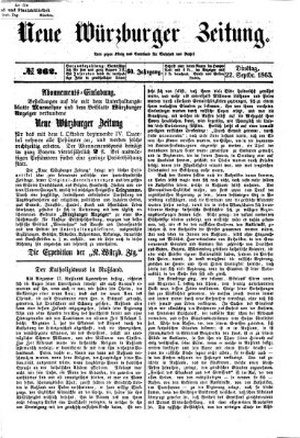 Neue Würzburger Zeitung Dienstag 22. September 1863