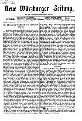 Neue Würzburger Zeitung Freitag 25. September 1863