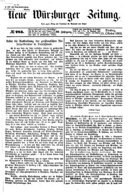 Neue Würzburger Zeitung Dienstag 13. Oktober 1863