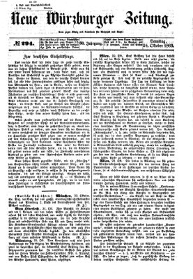 Neue Würzburger Zeitung Samstag 24. Oktober 1863