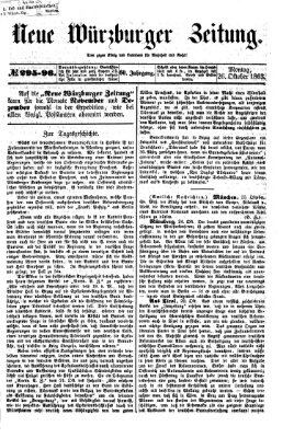 Neue Würzburger Zeitung Montag 26. Oktober 1863