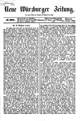 Neue Würzburger Zeitung Mittwoch 28. Oktober 1863