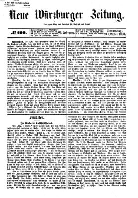 Neue Würzburger Zeitung Donnerstag 29. Oktober 1863