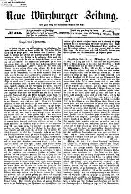 Neue Würzburger Zeitung Samstag 14. November 1863