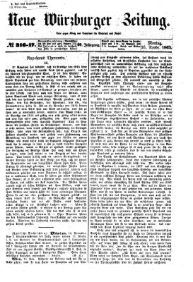 Neue Würzburger Zeitung Montag 16. November 1863