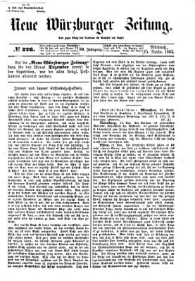 Neue Würzburger Zeitung Mittwoch 25. November 1863