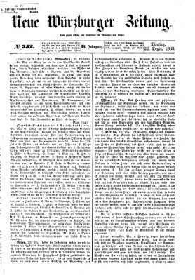 Neue Würzburger Zeitung Dienstag 22. Dezember 1863