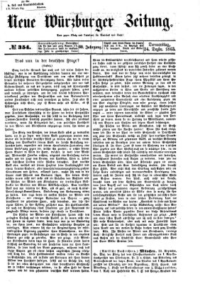 Neue Würzburger Zeitung Donnerstag 24. Dezember 1863