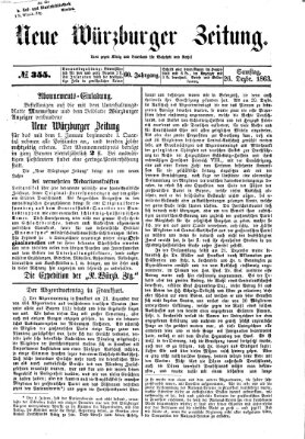 Neue Würzburger Zeitung Samstag 26. Dezember 1863