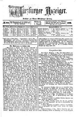 Würzburger Anzeiger (Neue Würzburger Zeitung) Mittwoch 5. August 1863