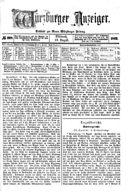 Würzburger Anzeiger (Neue Würzburger Zeitung) Mittwoch 19. August 1863