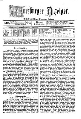 Würzburger Anzeiger (Neue Würzburger Zeitung) Montag 7. September 1863