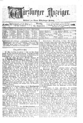 Würzburger Anzeiger (Neue Würzburger Zeitung) Montag 14. September 1863