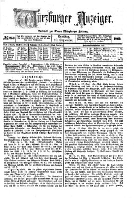 Würzburger Anzeiger (Neue Würzburger Zeitung) Samstag 19. September 1863