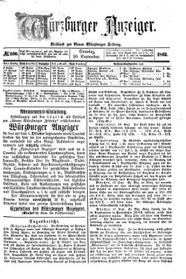 Würzburger Anzeiger (Neue Würzburger Zeitung) Sonntag 20. September 1863