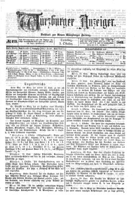 Würzburger Anzeiger (Neue Würzburger Zeitung) Samstag 3. Oktober 1863