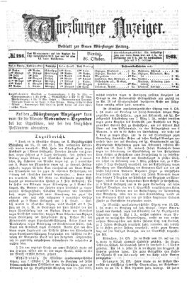 Würzburger Anzeiger (Neue Würzburger Zeitung) Montag 26. Oktober 1863